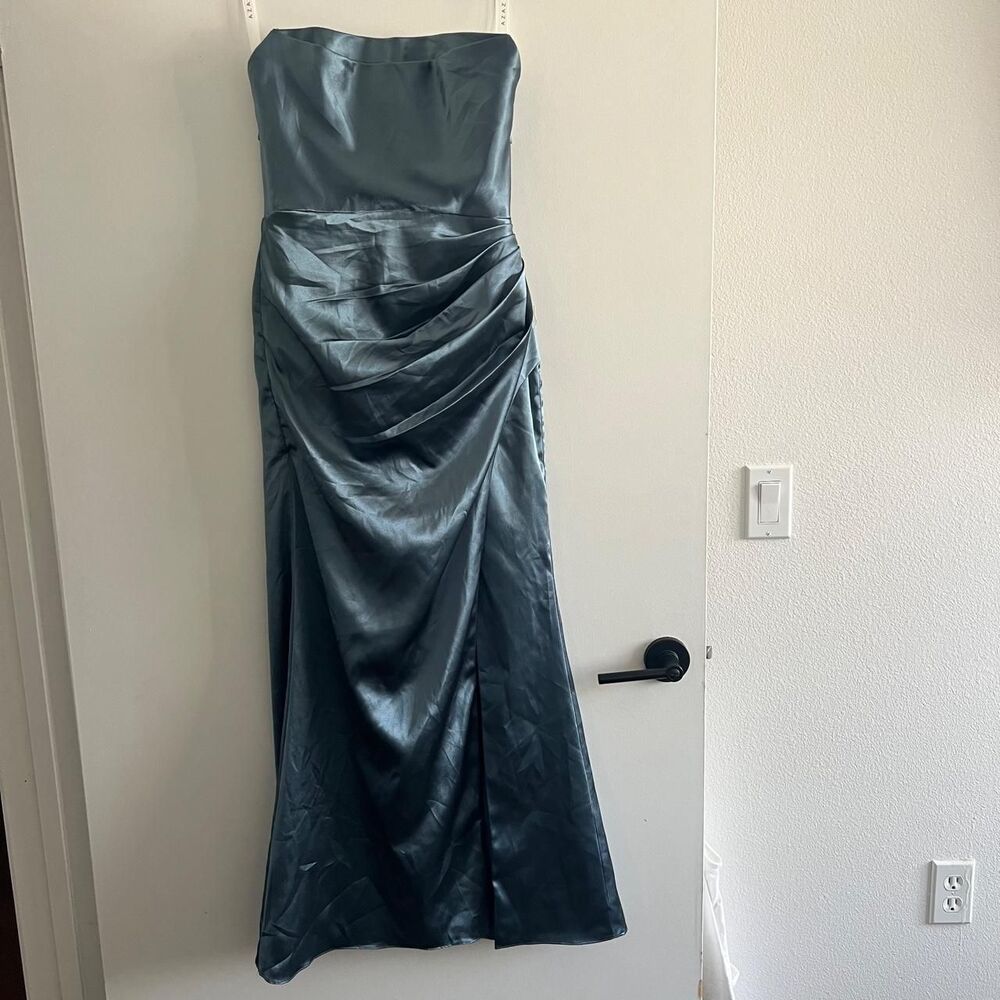 Azazie Women's Blue Dress - Picture 3 of 8